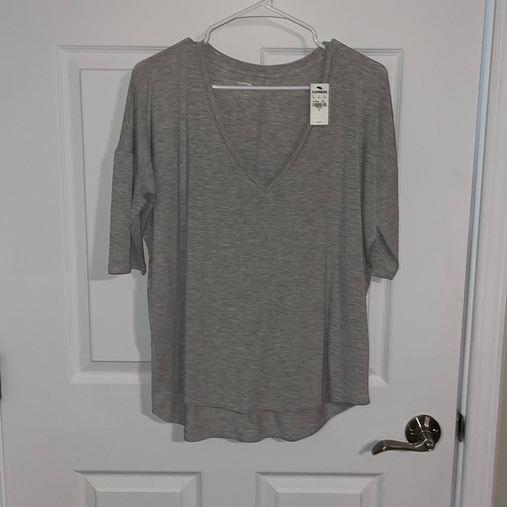 NWT Express Gray Relaxed Tee